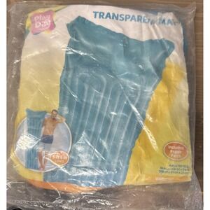 Play Day Inflatable Transparent Pool Mat, Blue